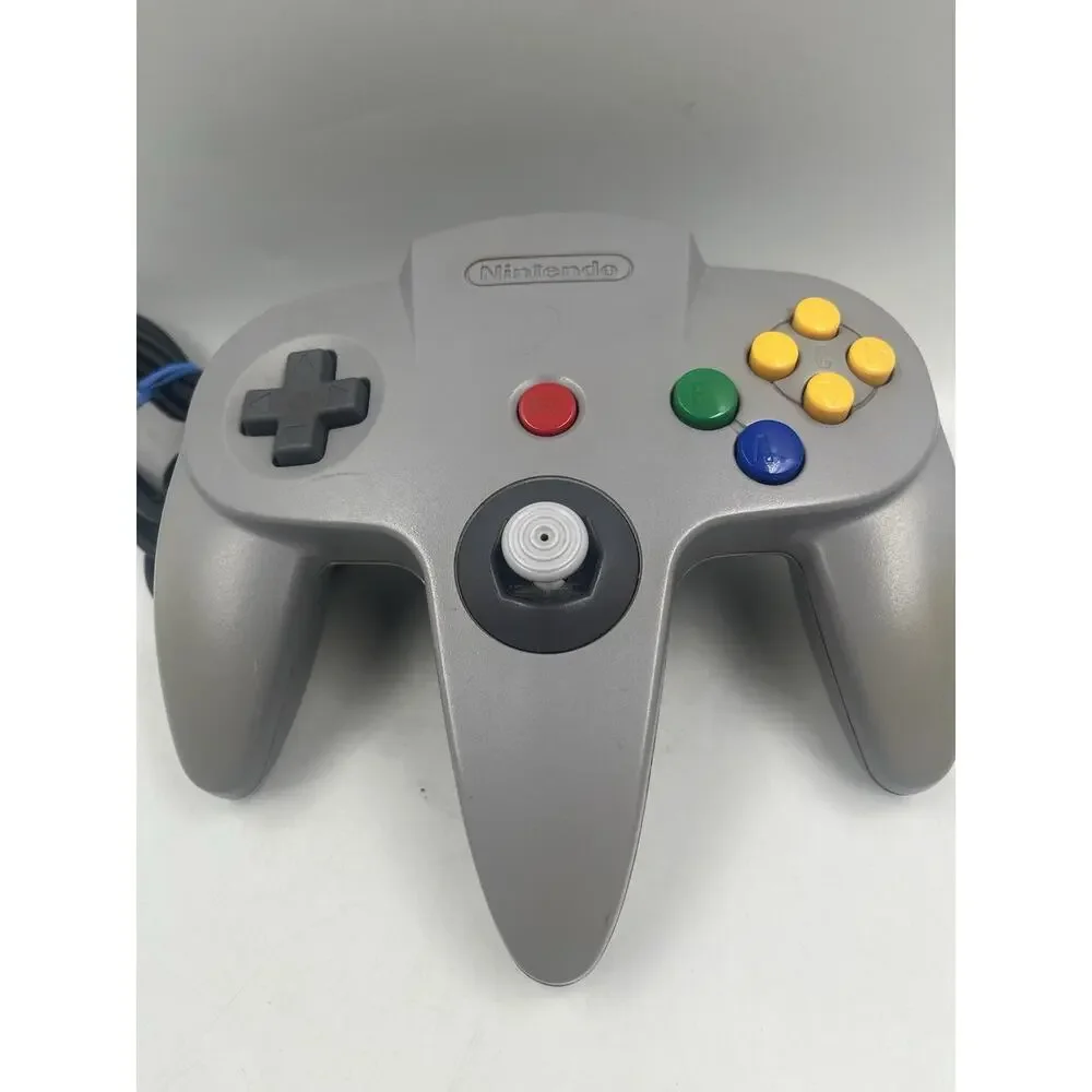 Nintendo 64 N64 Controller NUS-005 Original OEM Authentic Gray With Memory Card